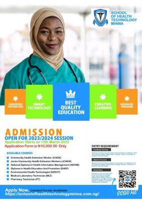 School of Health Technology Minna admission form for 2023/2024 session