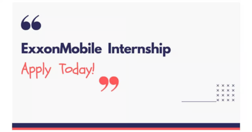 Apply Now: Graduate Internship at Exxon Mobil for Catering QAQC Assistant