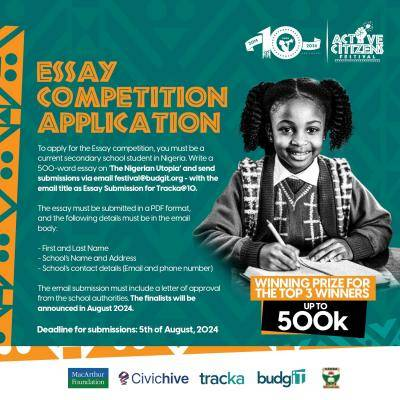 Tracka's essay competition for Secondary School students, 2024