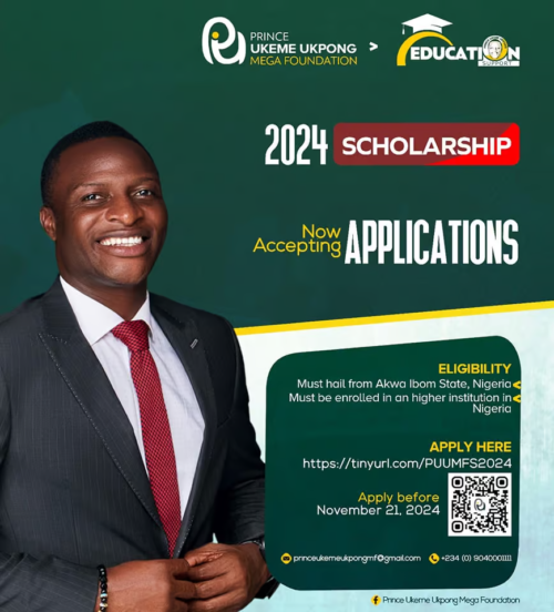 Apply for the Prince Ukeme Ukpong Education Support Scholarship 2024