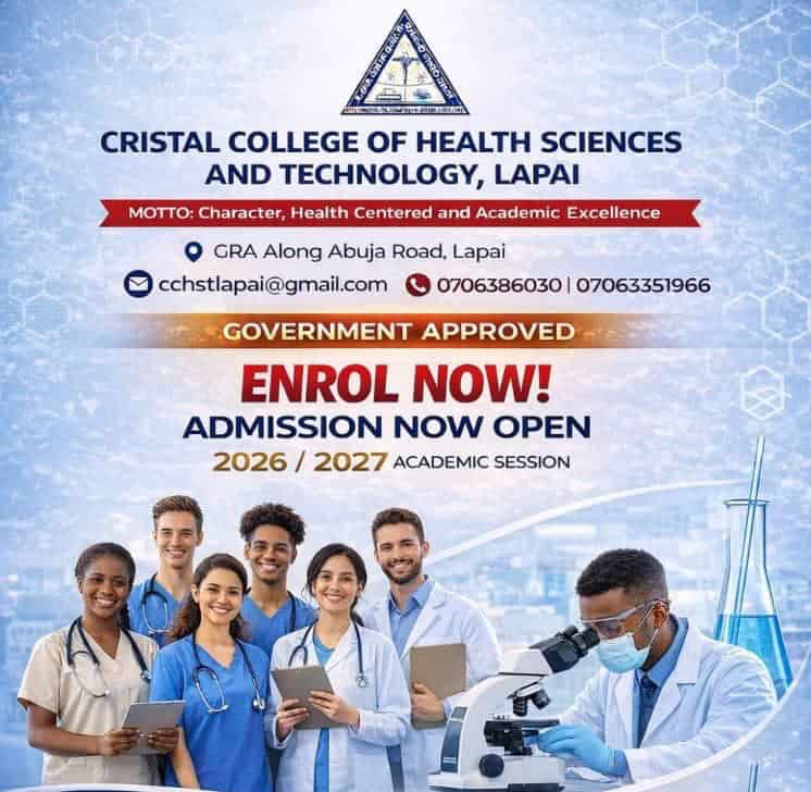 Cristal College of Health Sciences & Technology Admission Form 2025/2026