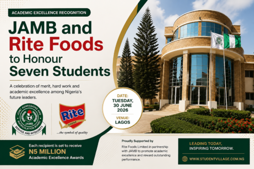 JAMB/ Rite Foods to Reward Seven Outstanding Undergraduates with ₦5 Million Each