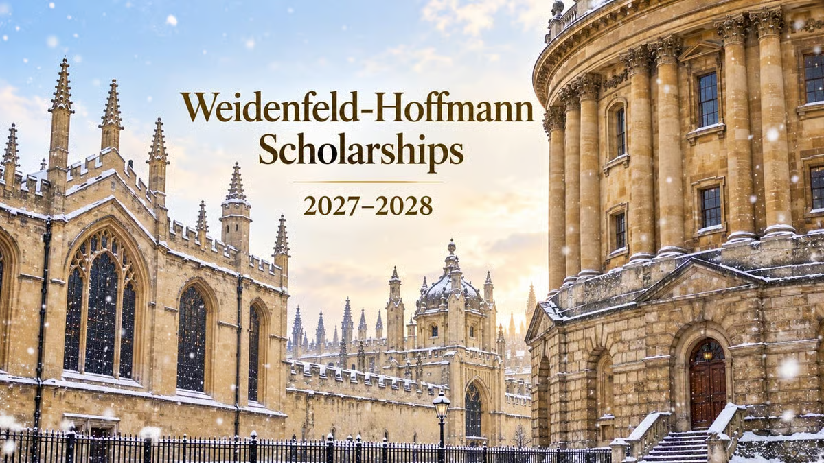 Weidenfeld-Hoffmann Scholarships 2027/2028 at the University of Oxford: Fully Funded Graduate Scholarship