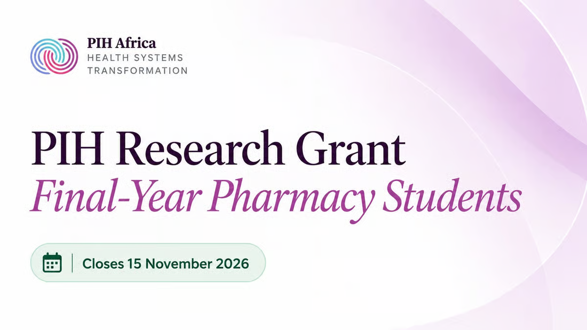 PIH Africa Research Grant 2026 for Final-Year Pharmacy Students in Nigeria